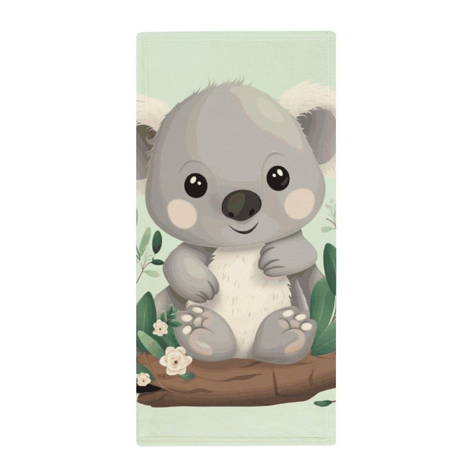Serviette séchage rapide et ultra absorbante motif koala de sport