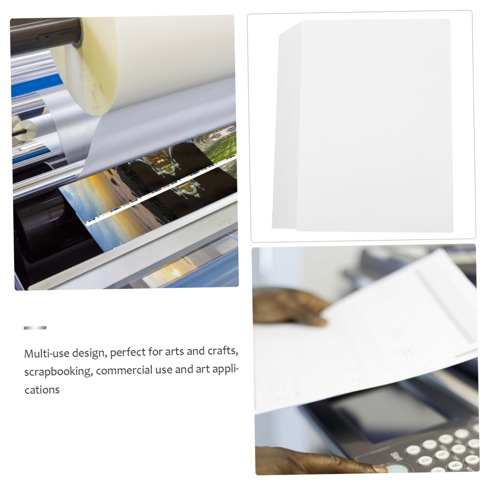 Alipis 500 fogli Carta per Stampante Bianca Multiuso per Ufficio e Scuola Carta Spessa e Liscia per Stampa e Disegno DIY Resistente e Adatta Fotocopie e Documenti