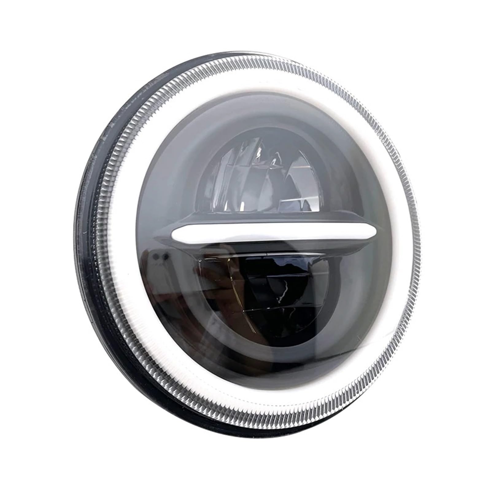 FARO FANALE Per Jeep Per Wrangler TJ Per Fuoristrada Faro A LED Rotondo Da 7 Pollici Con Indicatore Di Direzione Ambra Ad Anello Halo Fari Anteriori(2 piece chrome Bracket)