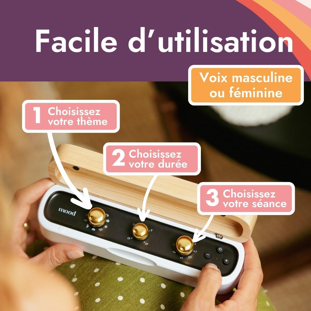 Morphée Mood Box de Méditation Guidée 600 Séances Audio Guidées Relaxation Bien-Être en Français