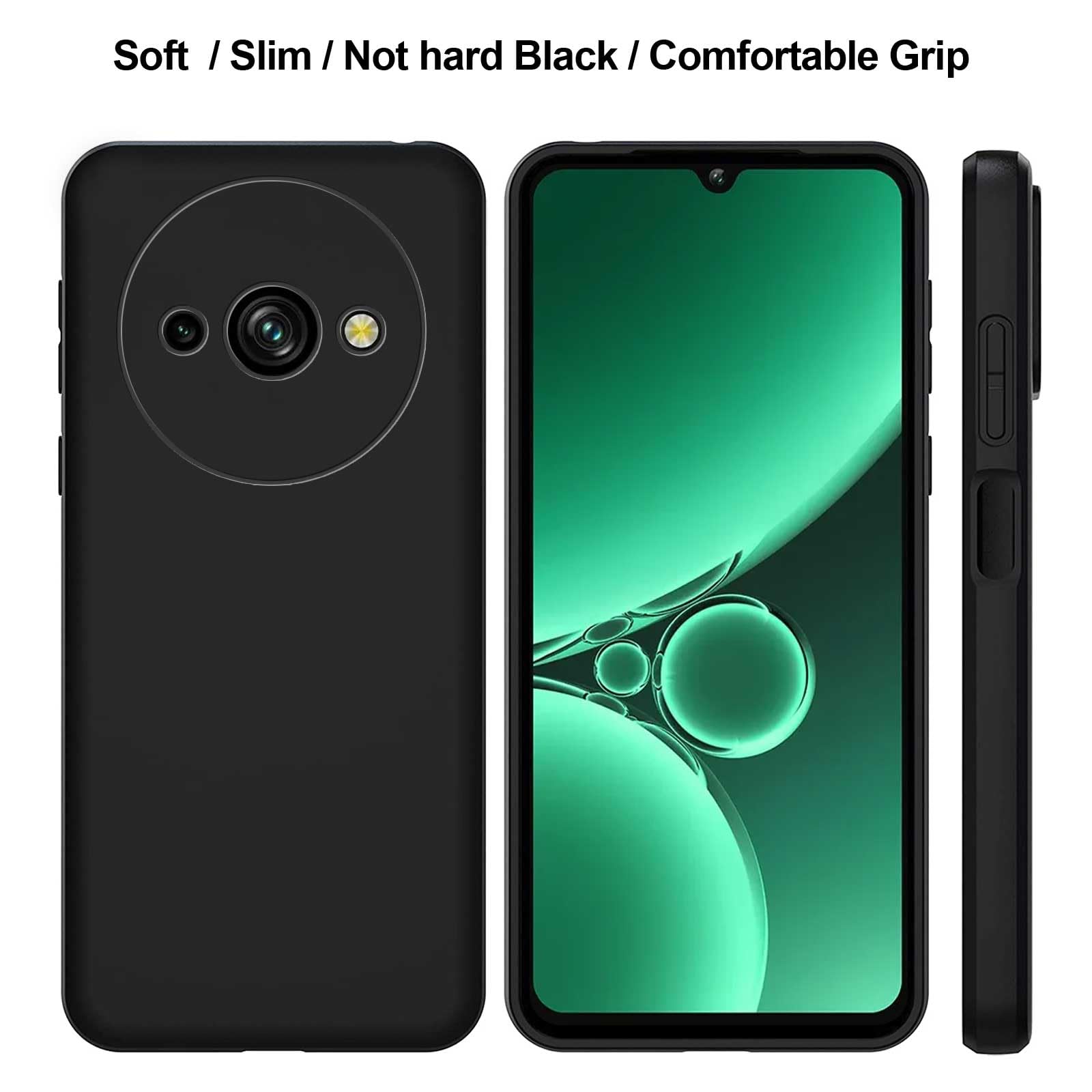 HuiYouMY Cover per Oukitel C59 Pro/Oukitel C59 (6.88) con 2 Pezzi Pellicola Vetro Temperato, Trasparente Custodia Silicone Morbida TPU Ultra- Sottile AntiGraffio Antiurto Case - XS40
