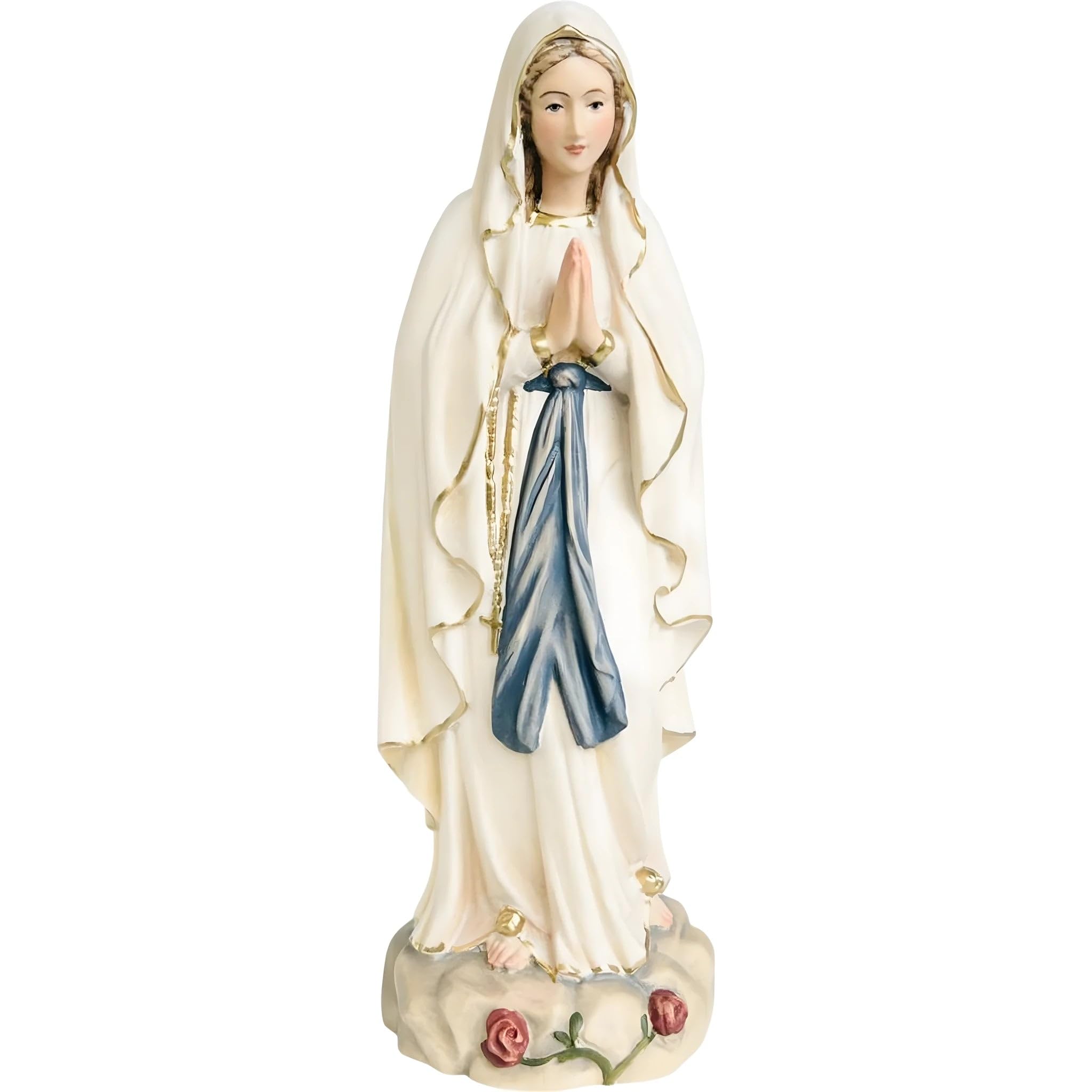 Dolfi | Madonna of Lourdes in Wood 20 cm | Natural Wood in Val Gardena | Nativity Figure
