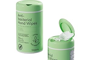 Antibacterial Hand Wipes with Aloe, Vitamin E, and a Refreshing Morning Breeze Scent