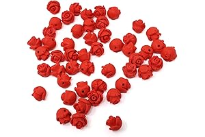 Cinnabar Rose Acrylic Beads: A Floral Fantasy for Jewelry Creation