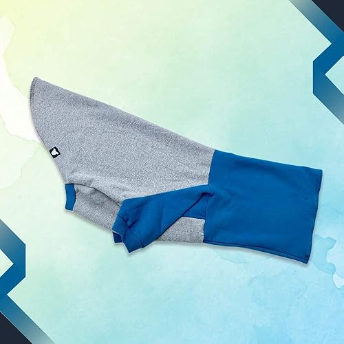 Miniatura 3 de Tooth & Honey Suéter grande para perro, pitbull, grande, medianoextragrande, sudadera para perro, verde azulado y gris (grande)