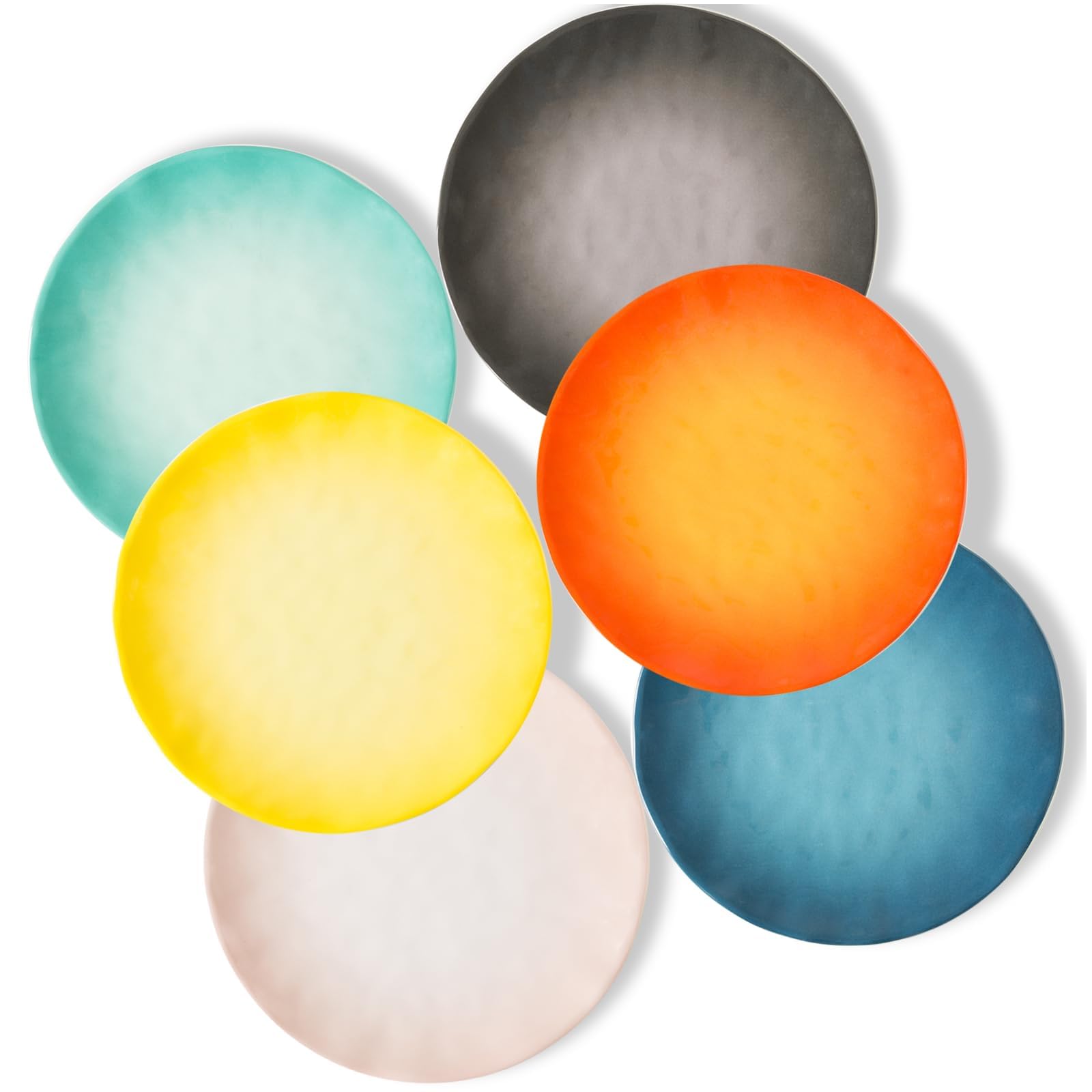 Zayton Melamine Dinner Plates - 11 Inch, Shatterproof Plastic, Lightweight, Striped Design - View #5