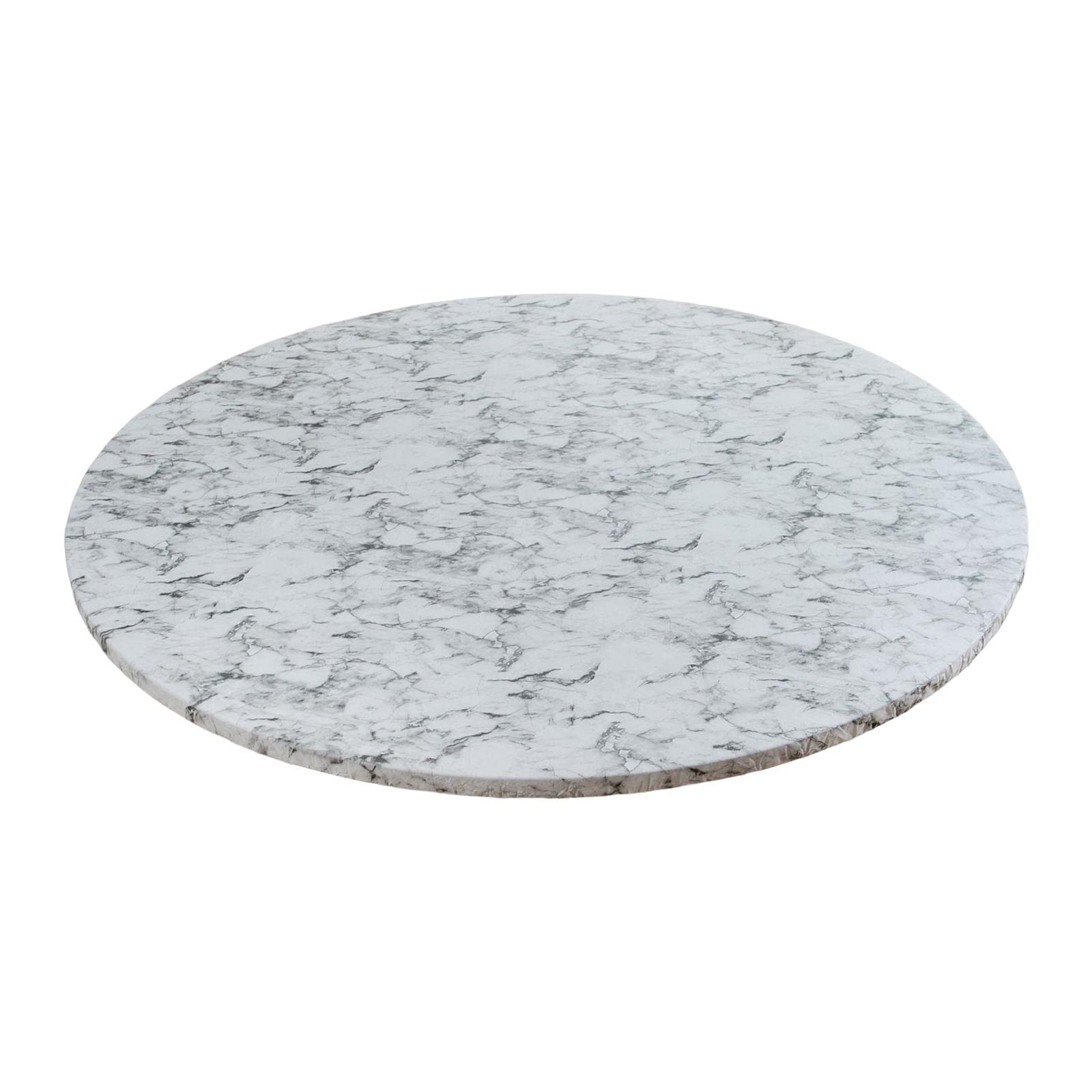 Fenteer Round Fitted Tablecloth with Flannel Backing, Waterproof Wipeable Table Cover Elastic Edge