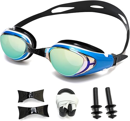 Gafas de natación miopes, gafas de natación ópticas miopes, sin fugas, antivaho y protección UV para adultos, hombres y mujeres