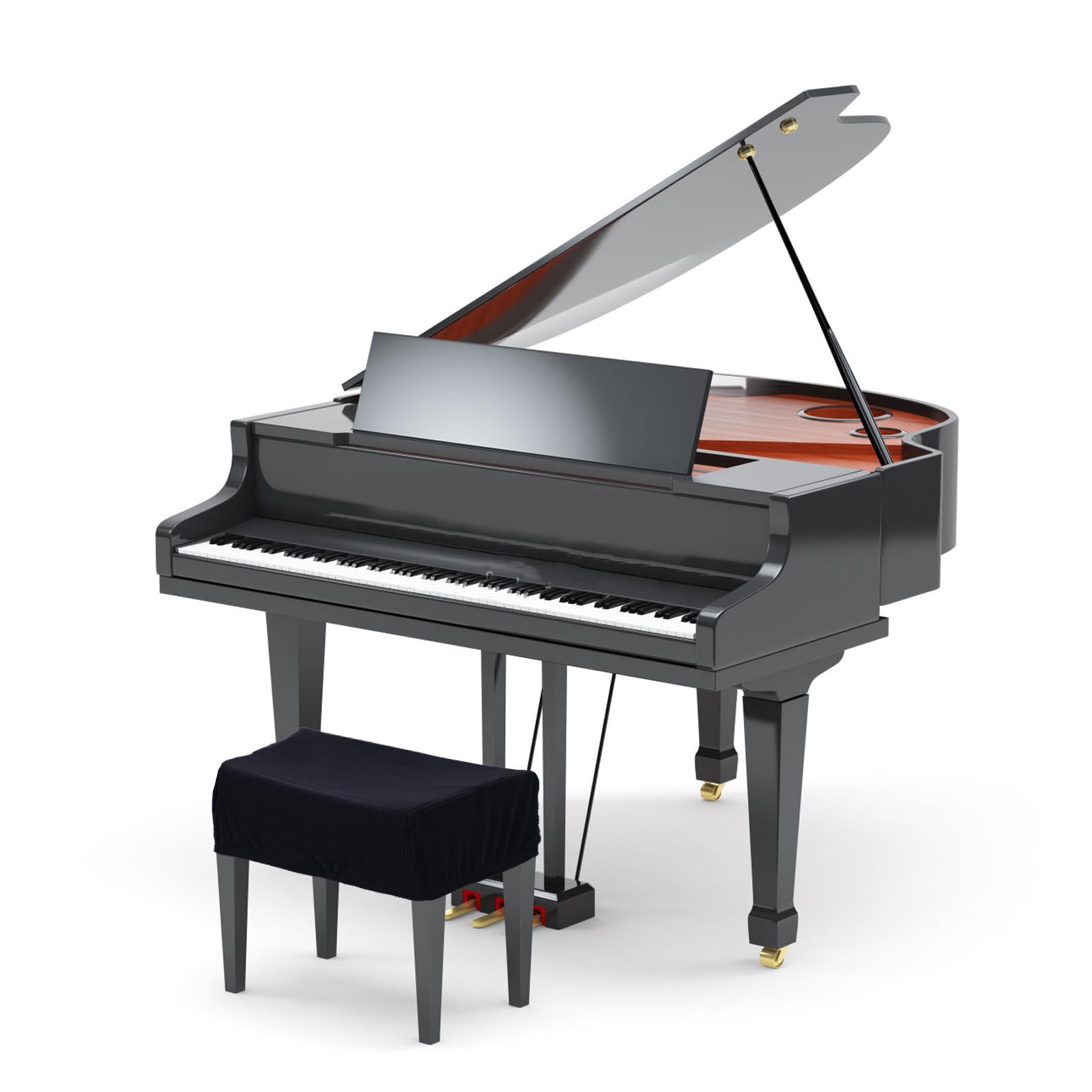 Housse de Tabouret de Piano Élastique Épaisse Protection Intégrale Housse Extensible pour Banquette de Piano Domestique Confortable et Facile à Nettoyer Ajustable