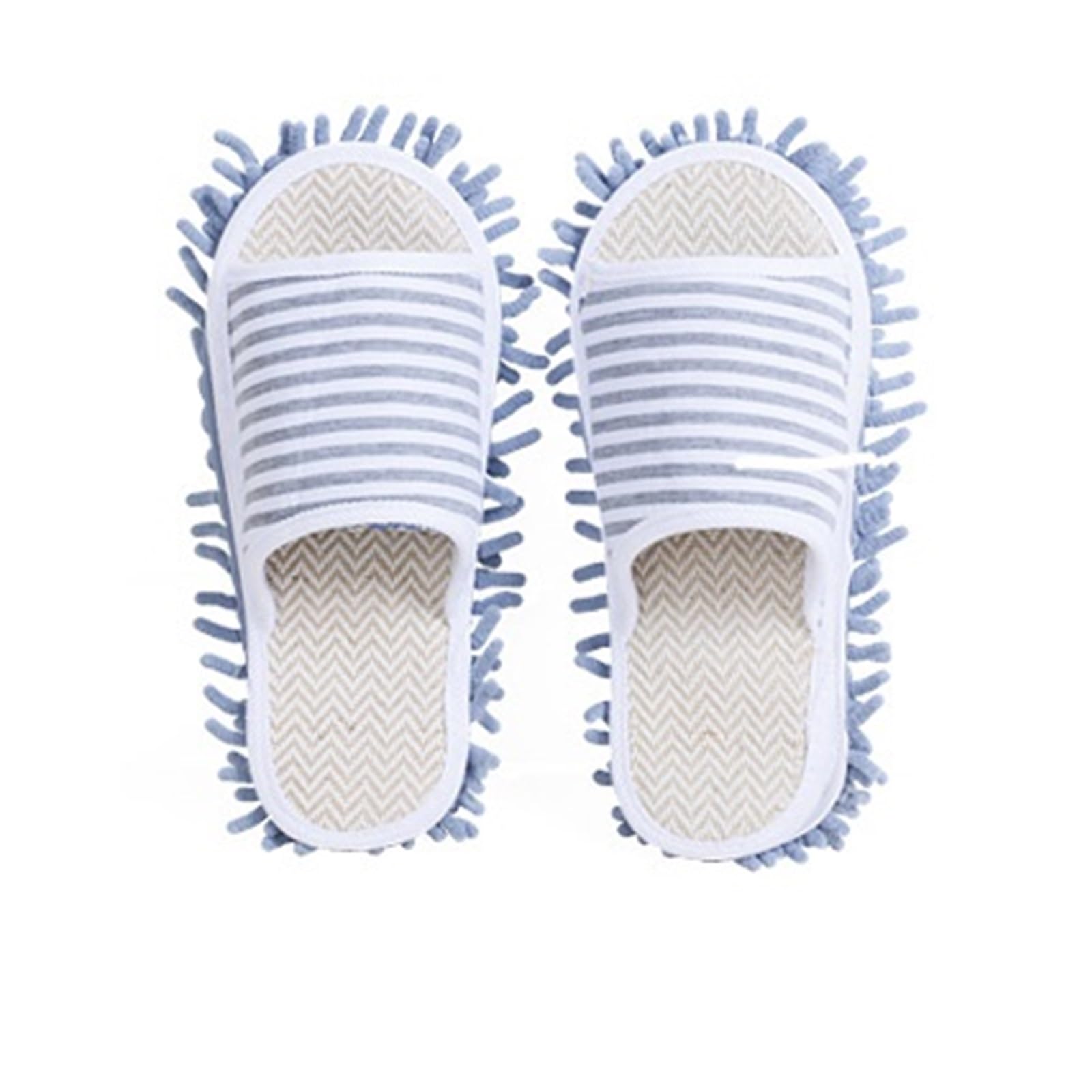 SFQEVHRZ Mop Slippers， Detachable Linen Floor Cleaning Slippers Spring Summer Washable Lazy Shoe(Grijs,M 39 41 yards)