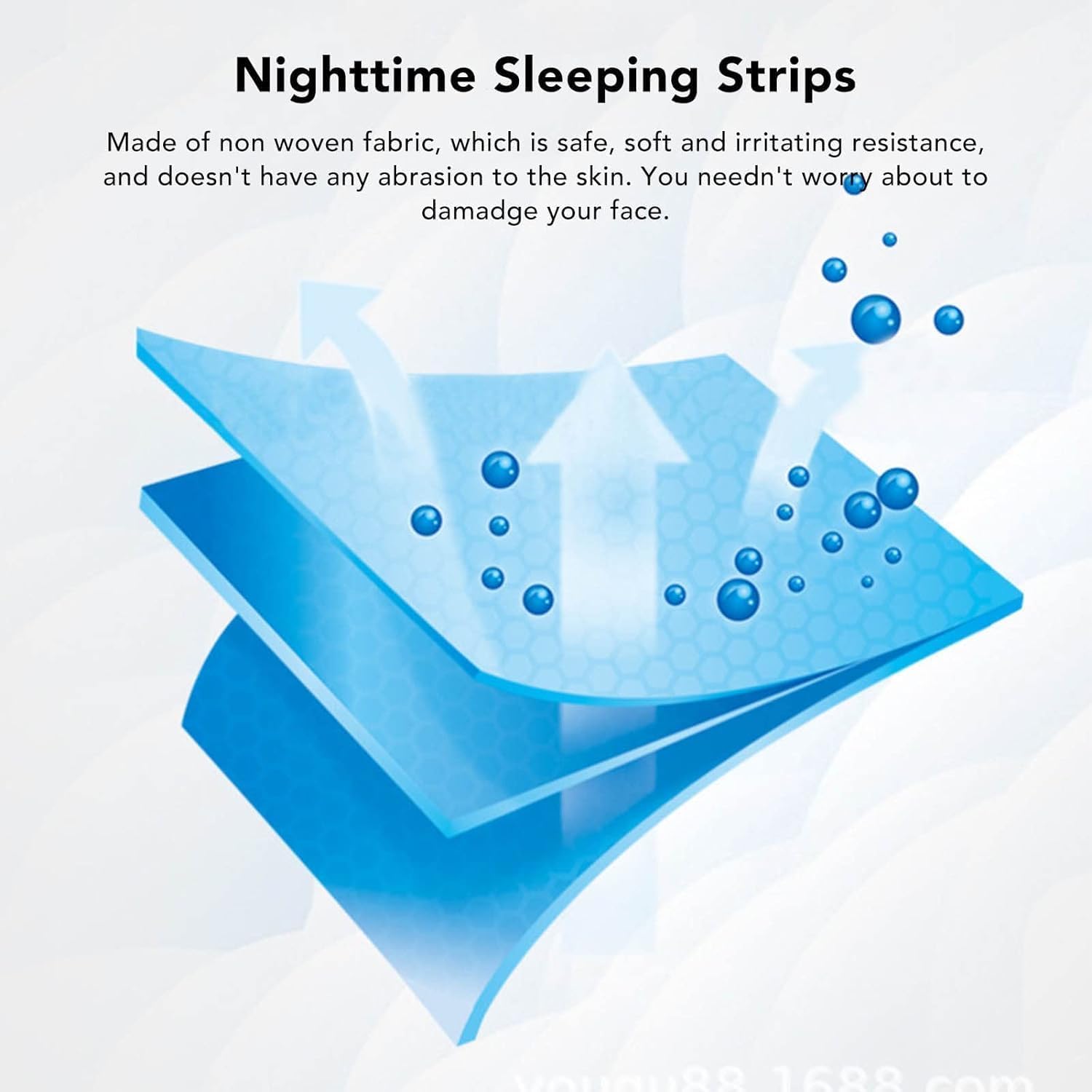 MOKRUSH 30 Pcs Adults Sleep Mouth Tape Anti-Snoring Strips for Improved Nose Breathing and Snore Reduction Pain-Free Removal Strips Gentle Elastic Mouth Tape for Sleeping(75mm × 45mm) 4