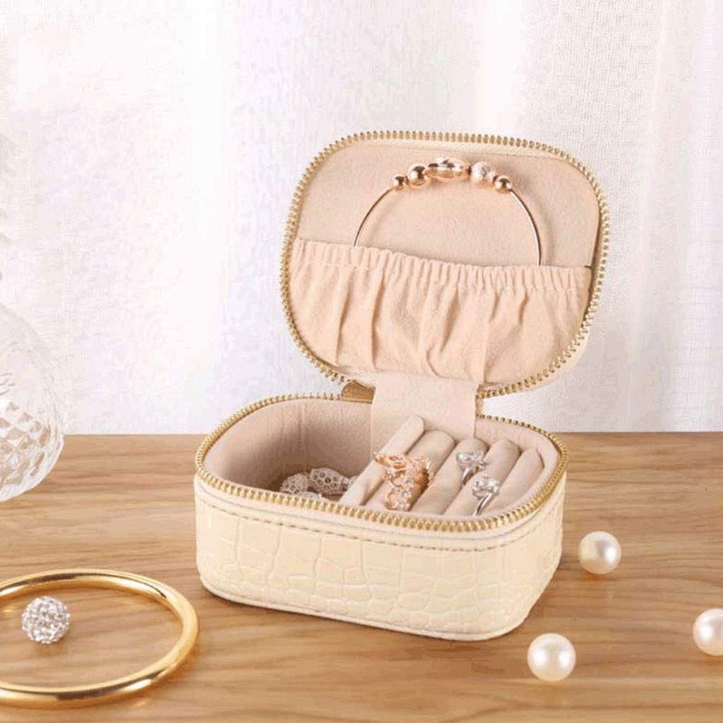Scatola in Finta Pelle PU, Orecchini, collane, Braccialetti, portaoggetti, Organizer da Viaggio Portatile in Stile Europeo