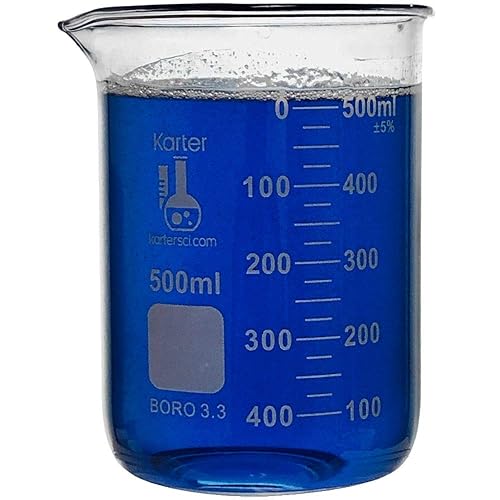 Vaso de precipitados de 169fl oz grifo de forma baja vidrio de borosilicato 33 doble escala graduado Karter Scientific 213D26