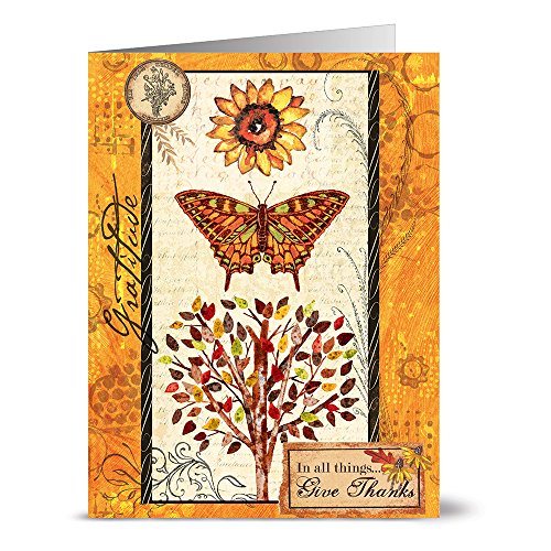 Note Card Cafe Christmas Greeting Card Set With Envelopes | 72 Pack | Blank Inside, Glossy Finish | Fall Blessings | Bulk Set For Greeting Cards, Occasions, Birthdays #TOP1
