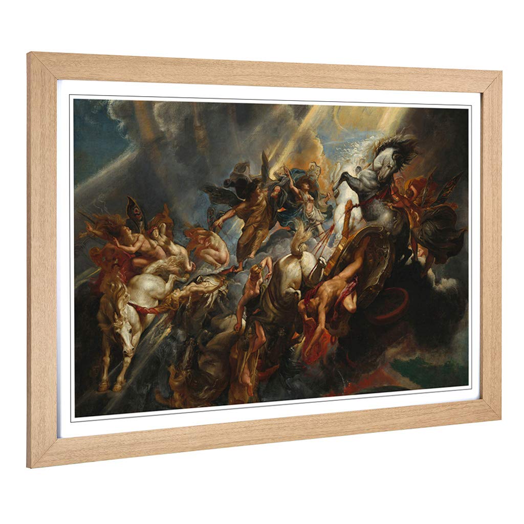 Big Box Art Framed Print of Peter Paul Rubens The Fall of Phaeton Design | Wall Art Picture | Home Decor for Kitchen, Living Room, Bedroom, Hallway, Oak, A2 / 24.5x18 Inch / 62x45cm