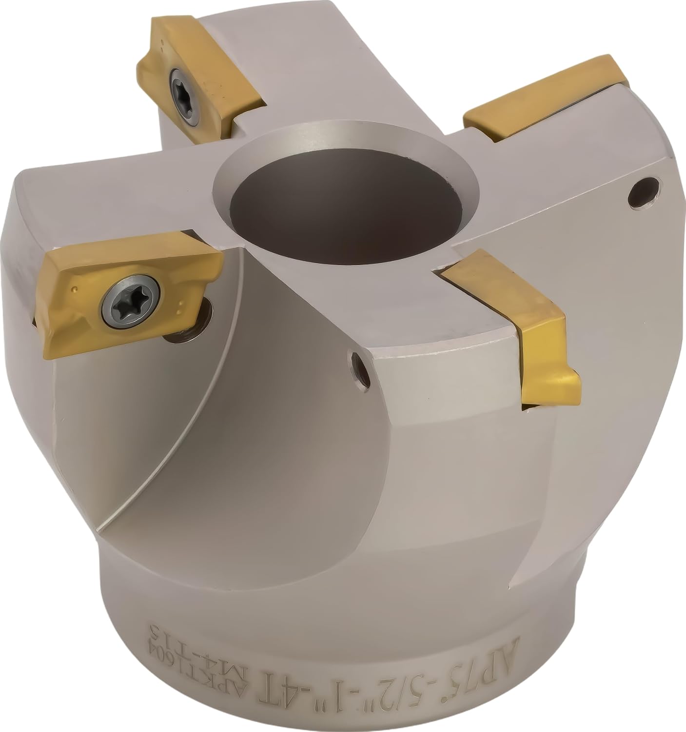 2" 75° Indexable Face (Shell) Mill, 3/4" Arbor Hole Diameter, 4 Flute, with 4 pcs APKT1604 Carbide Inserts