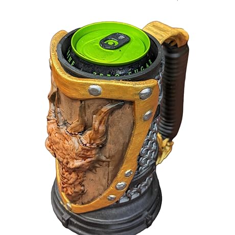 3D Printed Warrior Can Holder & Table Coaster - (15. Silk-Azure Blue)