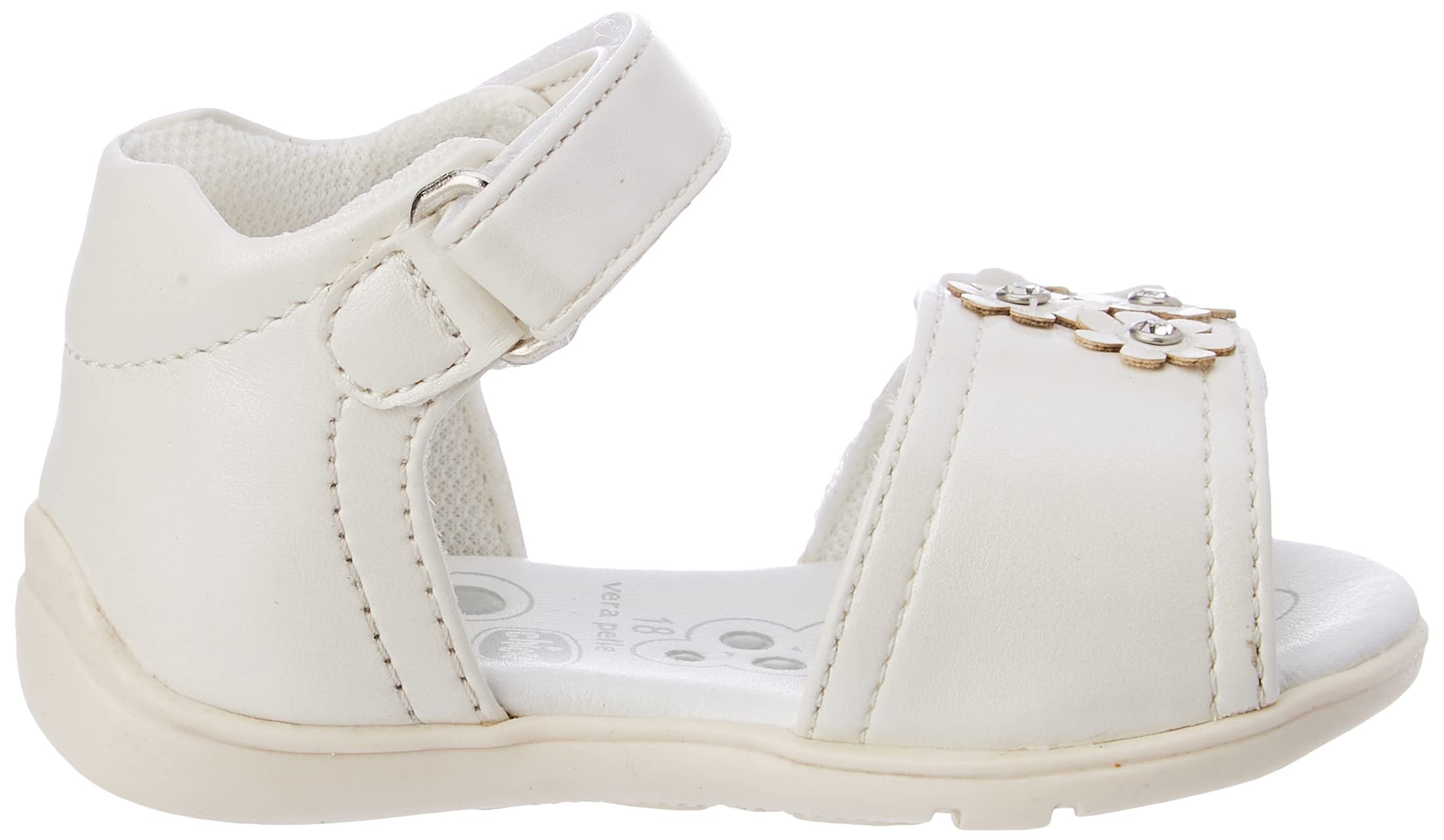 Chicco, Sandali con Doppio Velcro Bianco, Confortevoli, Leggeri, Flessibili e Traspiranti, Bambine E Ragazze, Designed in Italy