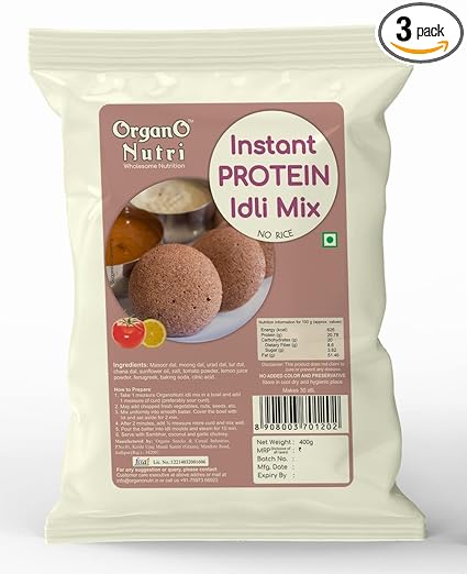 OrganoNutri Instant Protein Idli Mix (No Rice), 400g