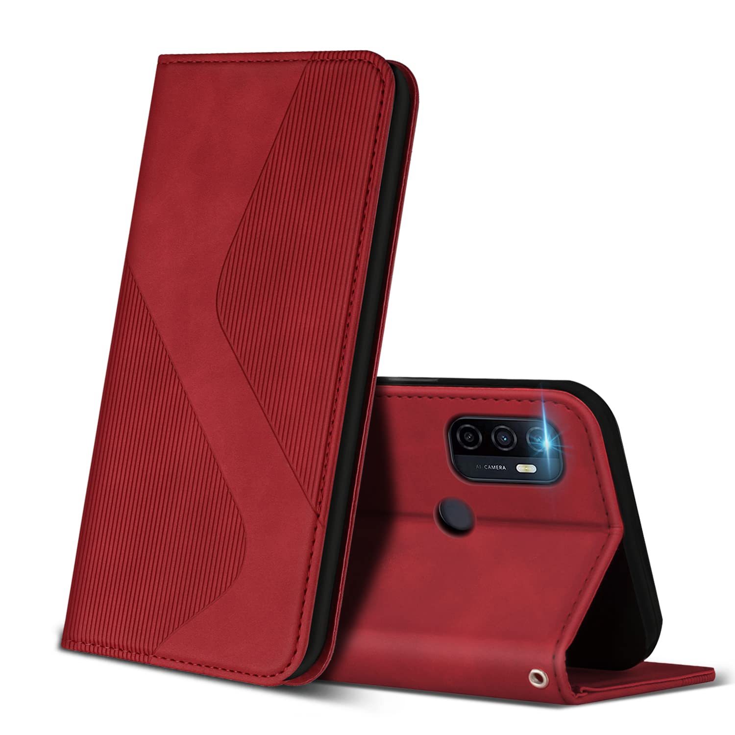 Custodia A Libro In PU Per Oppo A53s - Cover Con Portafoglio E Supporto Per Video - 2