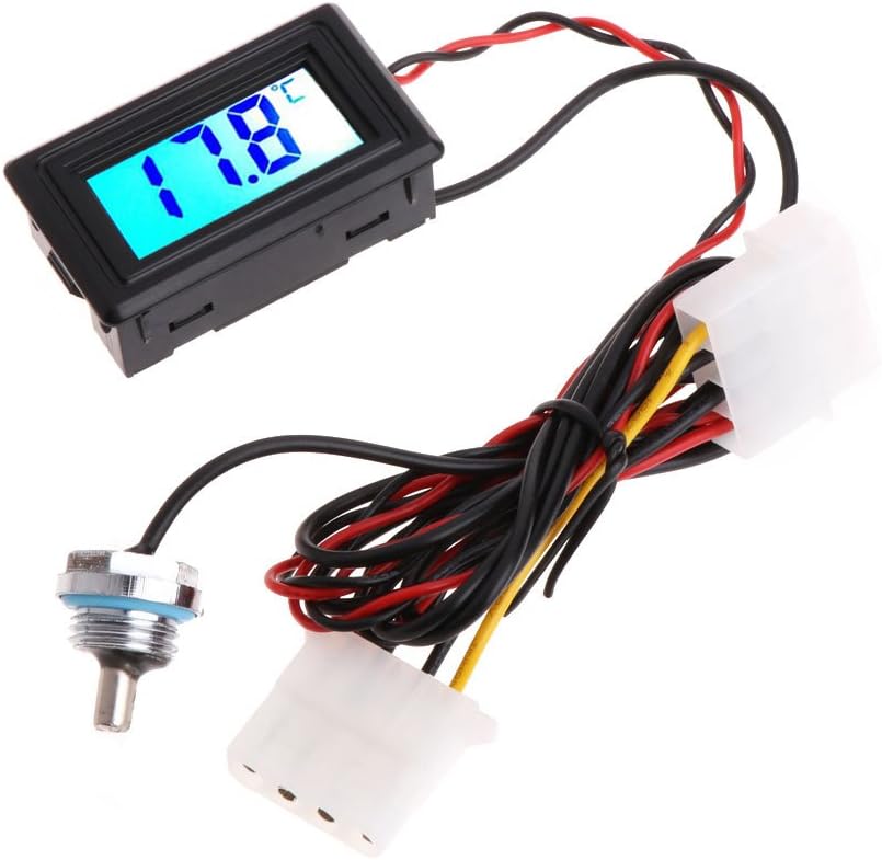 Exing Termómetro digital con indicador de temperatura G1/4 para ordenador de refrigeración por agua