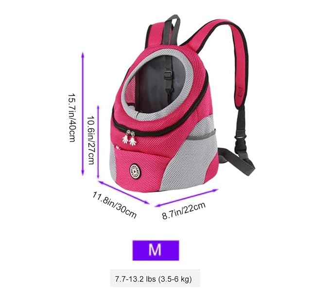 Foto 2 de 8 de Rumplex Mochila para perros y gatos, bolsa de transporte ajustable, transpirable, para perros y gatos