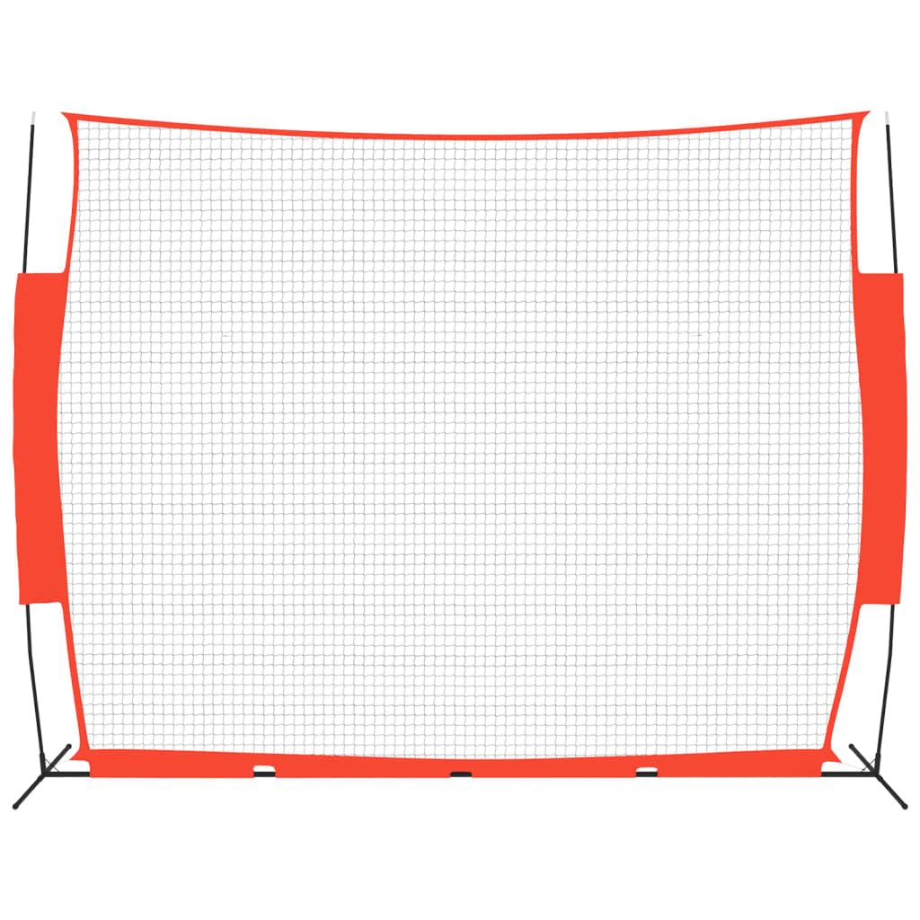 vidaXL Baseball Netz, Tragbares Übungsnetz für Baseball Training, Baseball Rebounder Netz für Hof Rasen, Trainingsnetz für Erwachsene Kinder, Rot Schwarz Stahl Polyester