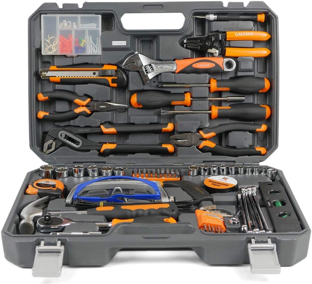 Tool Set with Tool Case  Tools For Men and Women to Get Every Job Done  Home Tool Kit For DIY and Quick Repairs  Tool Organizer Keeps Everything In Place