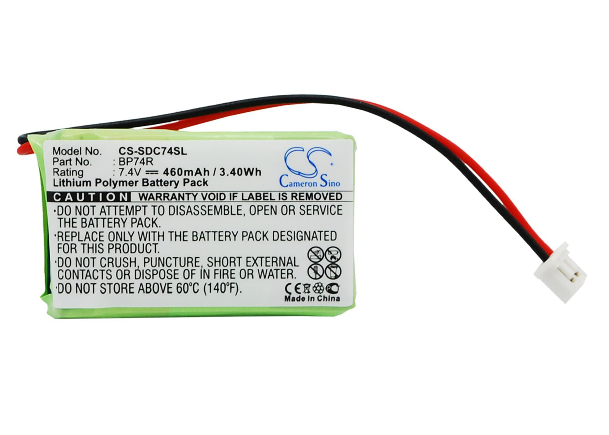 Cameron Sino Battery for 2300-NCP Advance, 2302NCP Receiver, 2500B Receiver, 2500RX Receiver, 2502B Receiver, Receiver 2500B, 2500T, 2502B, 2502T, 3502NCP 460mAh