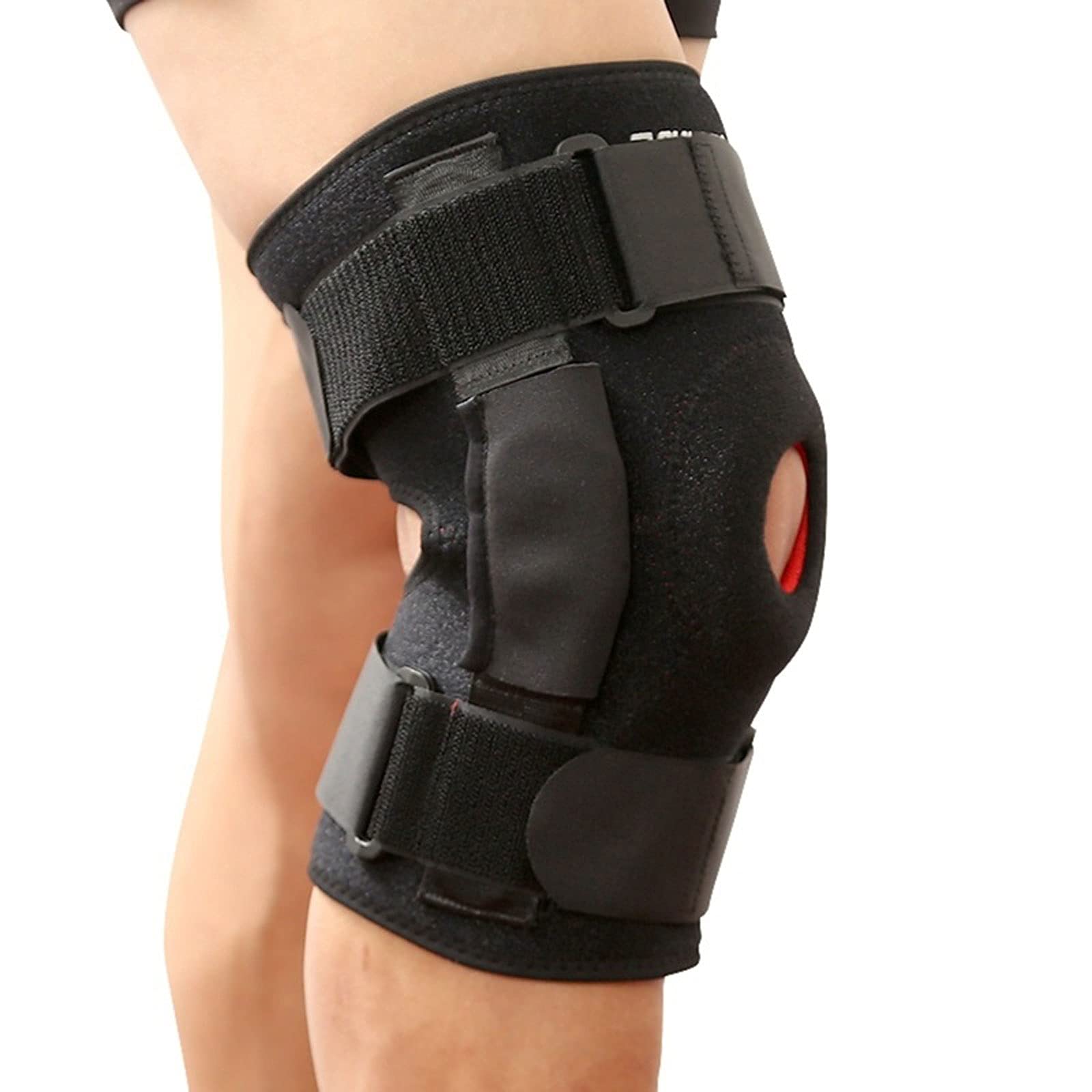 RTHGTFHX Knieschoner 1 Stück Set von Kniepads, Multi-Center-Scharnier-Sportsicherungs-Knie-Pads, Schwarze Knieschützer, Schutzgurte