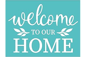 OLYCRAFT Welcome to our Home Stencil
