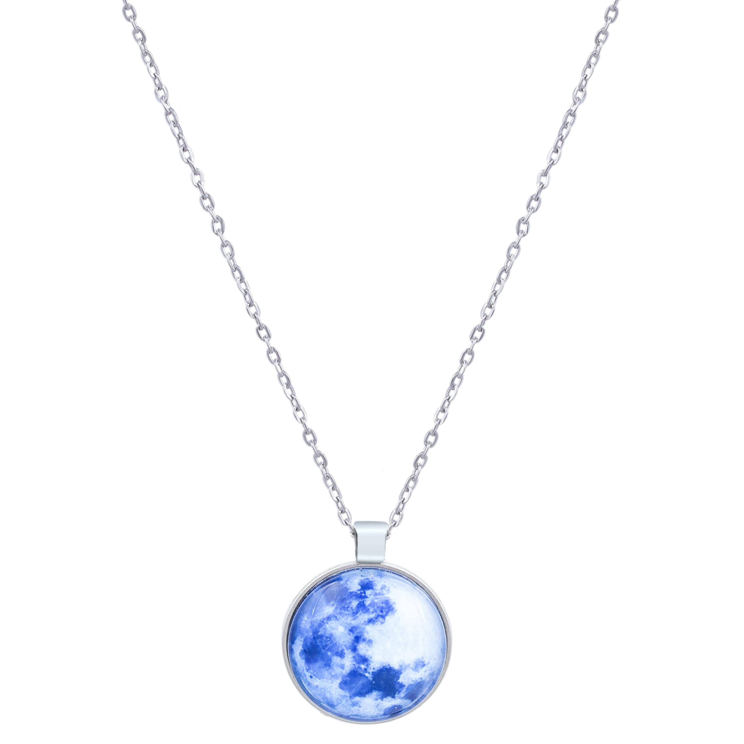 Fashion Frill Latest Jewellery Silver Chain For Girls Moonstone Glow in the Dark Moon Round Shape Necklace Pendant For Men Boys Women Girls Stylish Chain Necklace Crystal Pendant (1) (B0BBW3WHZD) Amazon Price History, Amazon Price Tracker