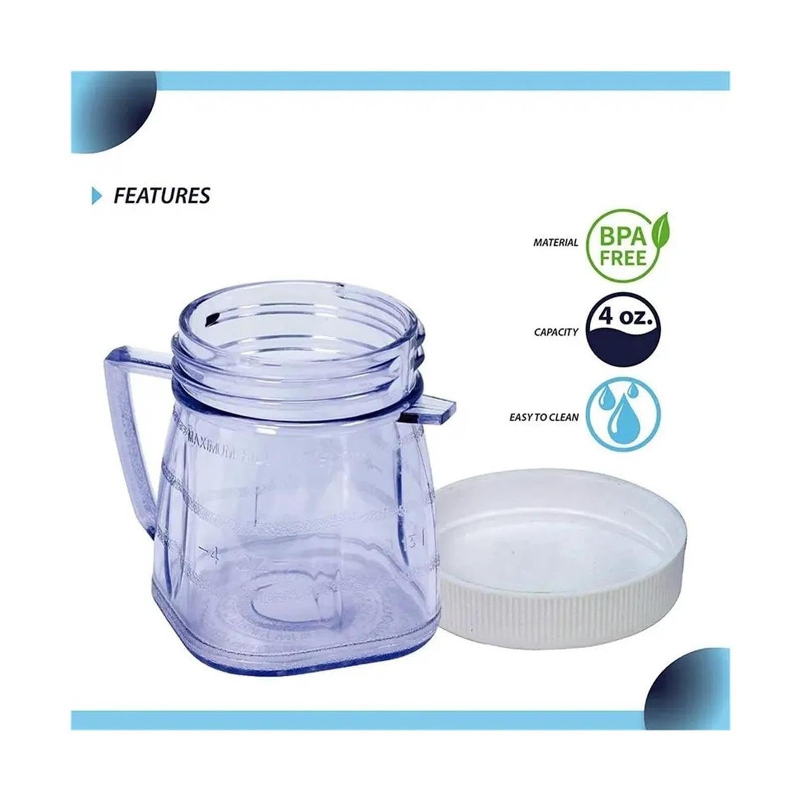 4 Uds Mini Tarros De Licuadora De Plástico Compatibles Con Oster Izer