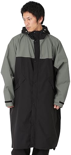 [ネームレスエイジ] レインウェア ロングコート 自転車 バックパック 対応 すっぽりワイドタイプ 耐水圧20.000mm NARC-6300 レインコート カッパ Free Size 前開きロングコート ブラック