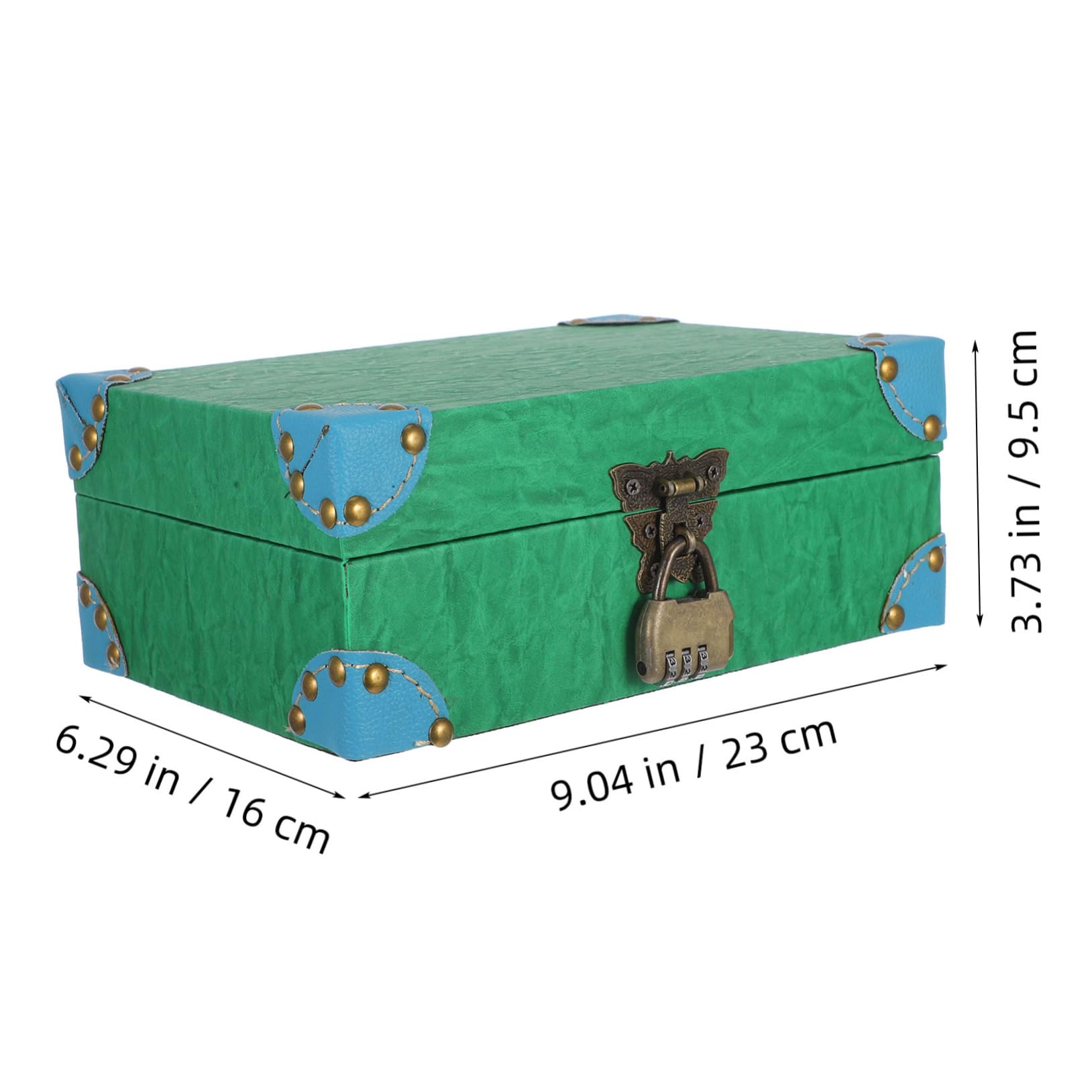 Alipis Vintage Style Lockable Jewelry Box Small Treasure Chest Decorative Organizer