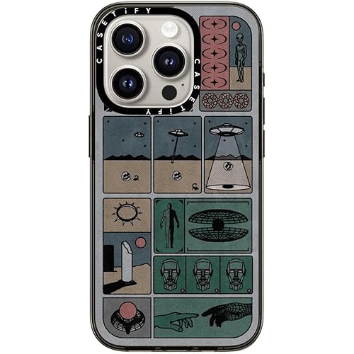 CASETiFY Compact Case for iPhone 15 Pro [Lightweight / 4 ft. 2X Military Grade Drop Protection/Slim] - Research - Clear Black
