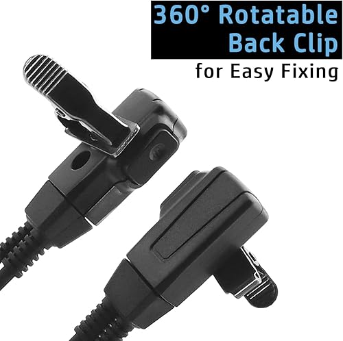 Miniatura 4 de 2 auriculares estilo D MicPTT para Cobra microTalk Radio ACXT145 ACXT345 ACXT545 ACXT645 ACXT645 ACXT1035R RX380 RX680 AM245 AM246 AM645 AM646 AM845