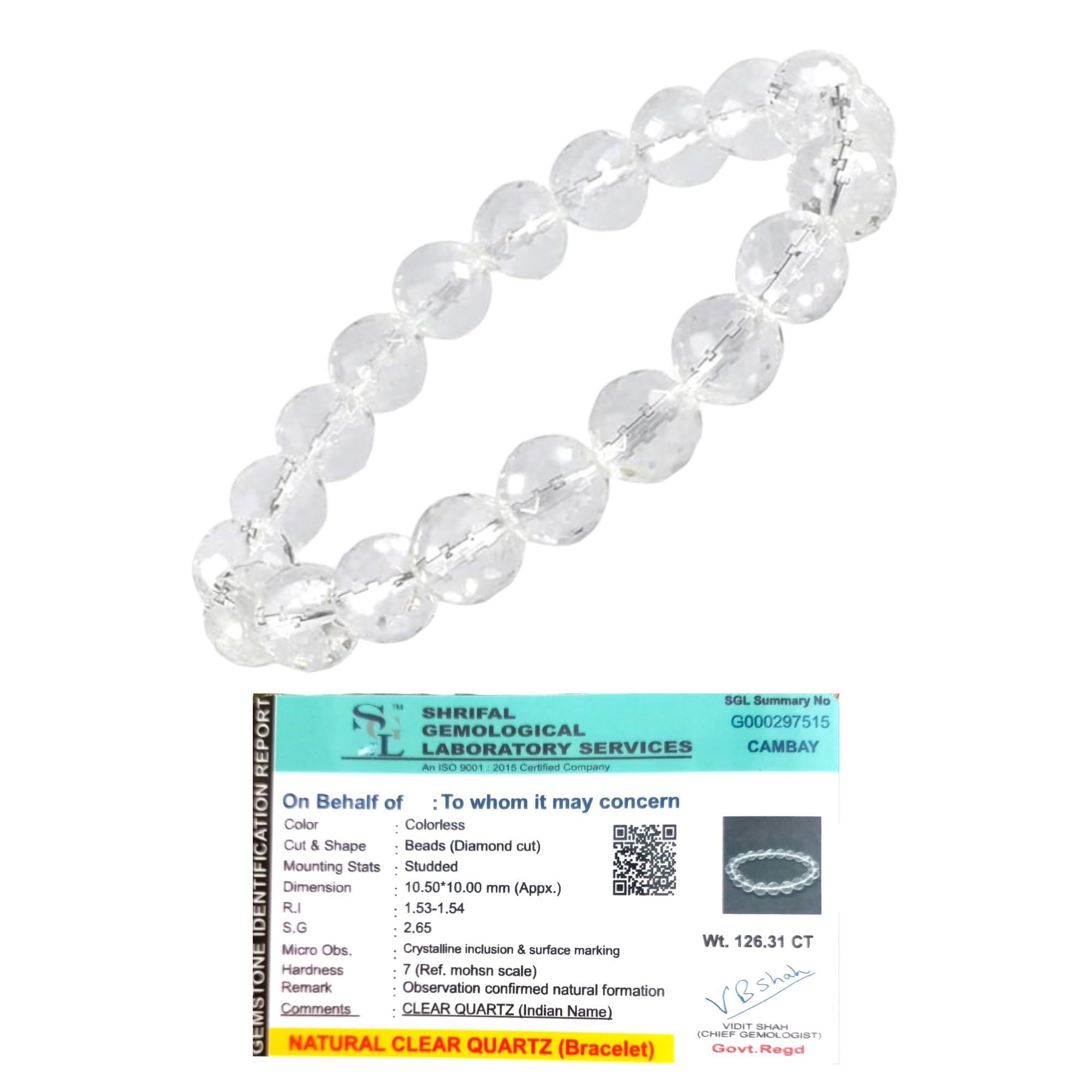 Divine Spirituals Natural Clear Quartz (Sphatik) Bracelet Lab-certified 10mm Diamond-cut Faceted Stretchable Original Real Crystal Bracelet For Meditation, Manifestation & Peace For Men & Women (B0D92HNHZV) Amazon Price History, Amazon Price Tracker
