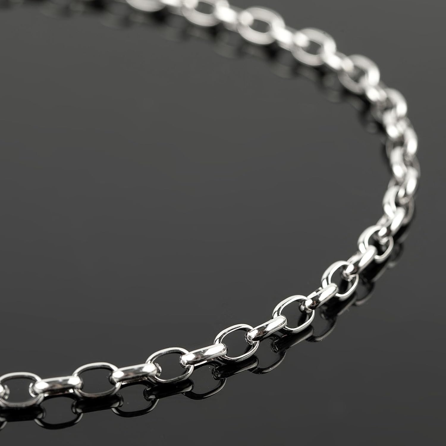 UMAOKANG 16.4 Feet Stainless Steel Jewelry Making Chain Oval Chains Bulk with Jewelry Findings Men and Women Necklace DIY - Image 5