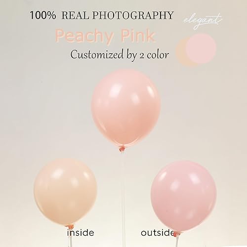 Miniatura 10 de Globos de color marfil de doble relleno, globo blanco marfil de diferentes tamaños, paquete de 63 globos de 18+10+5 pulgadas, 2 capas para