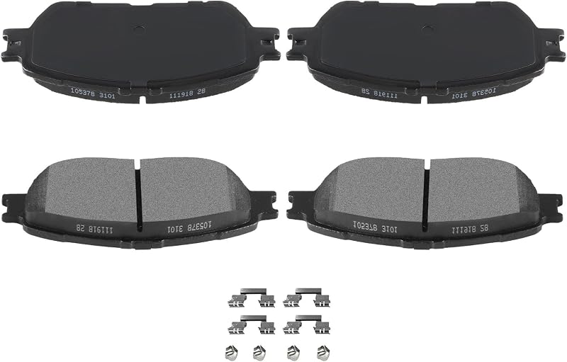 Jogo de pastilhas de freio dianteiras semimetálicas AUTOMUTO D906 para Toyota e Lexus – 4 unidades