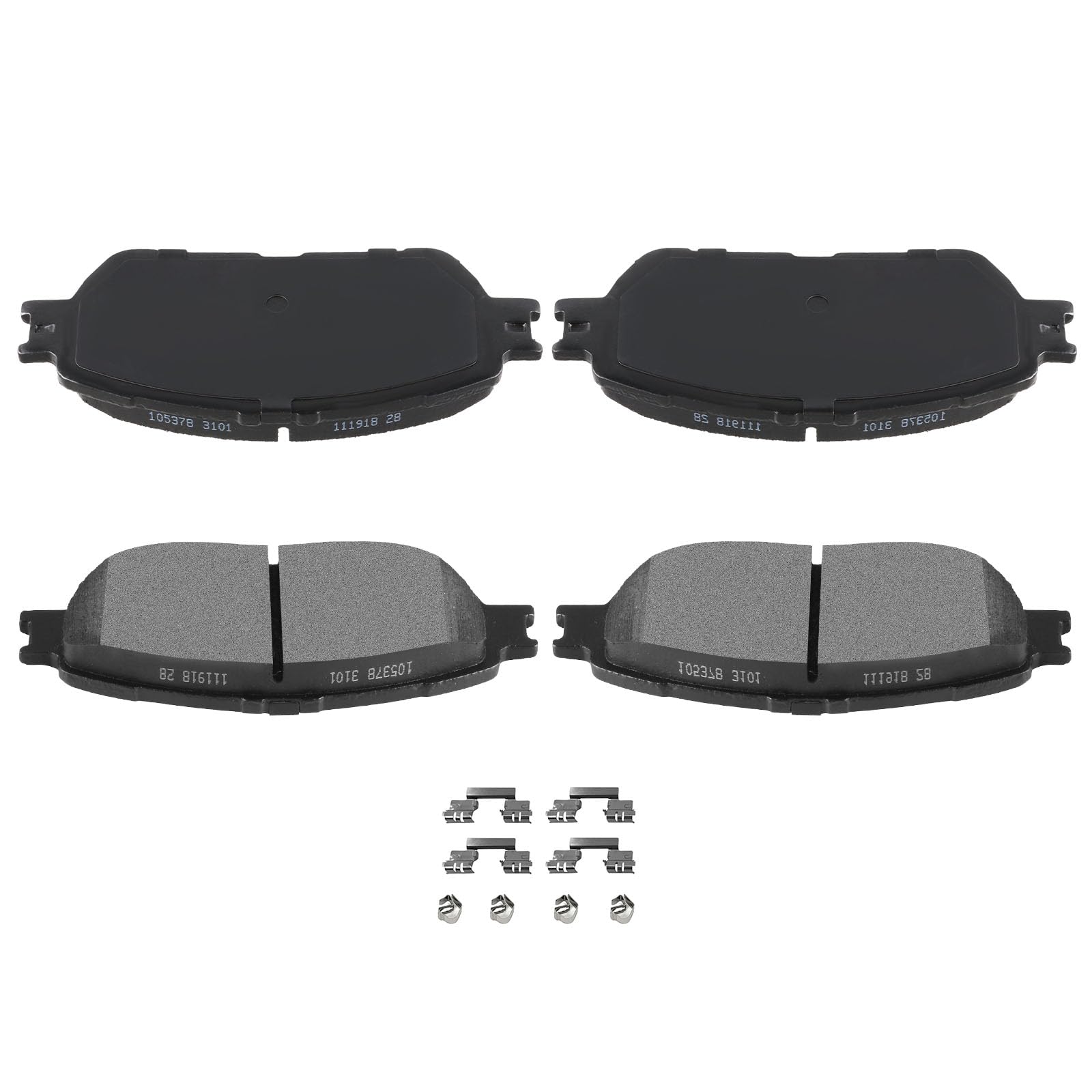 AUTOMUTO 4 x Front Semi-Metal Disc Brake Pads Set D906 For Toyota For Camry