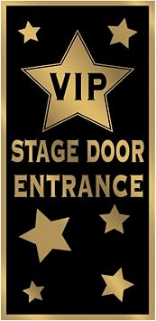Beistle VIP Stage Door Entrance Door Cover, Hollywood Red Carpet Party Decoration & Awards Night Decor, Celebrity Movie Megastar Door Covering, 5 x 30"