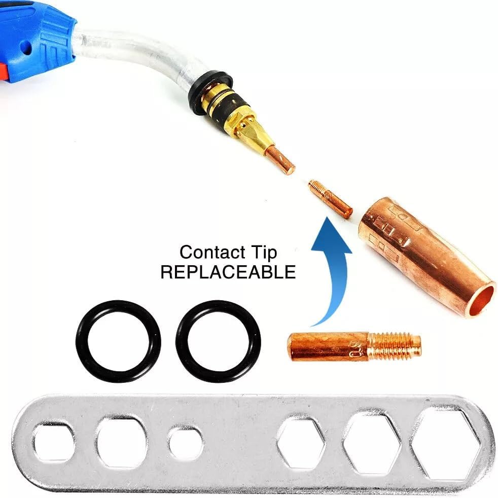 15ft Heavy Duty Mig Gun 250A Compatible with Miller M25 Millermatic 200 210 212 250 251 252 Miller M25 torch and Give Away consumables (15ft torch)