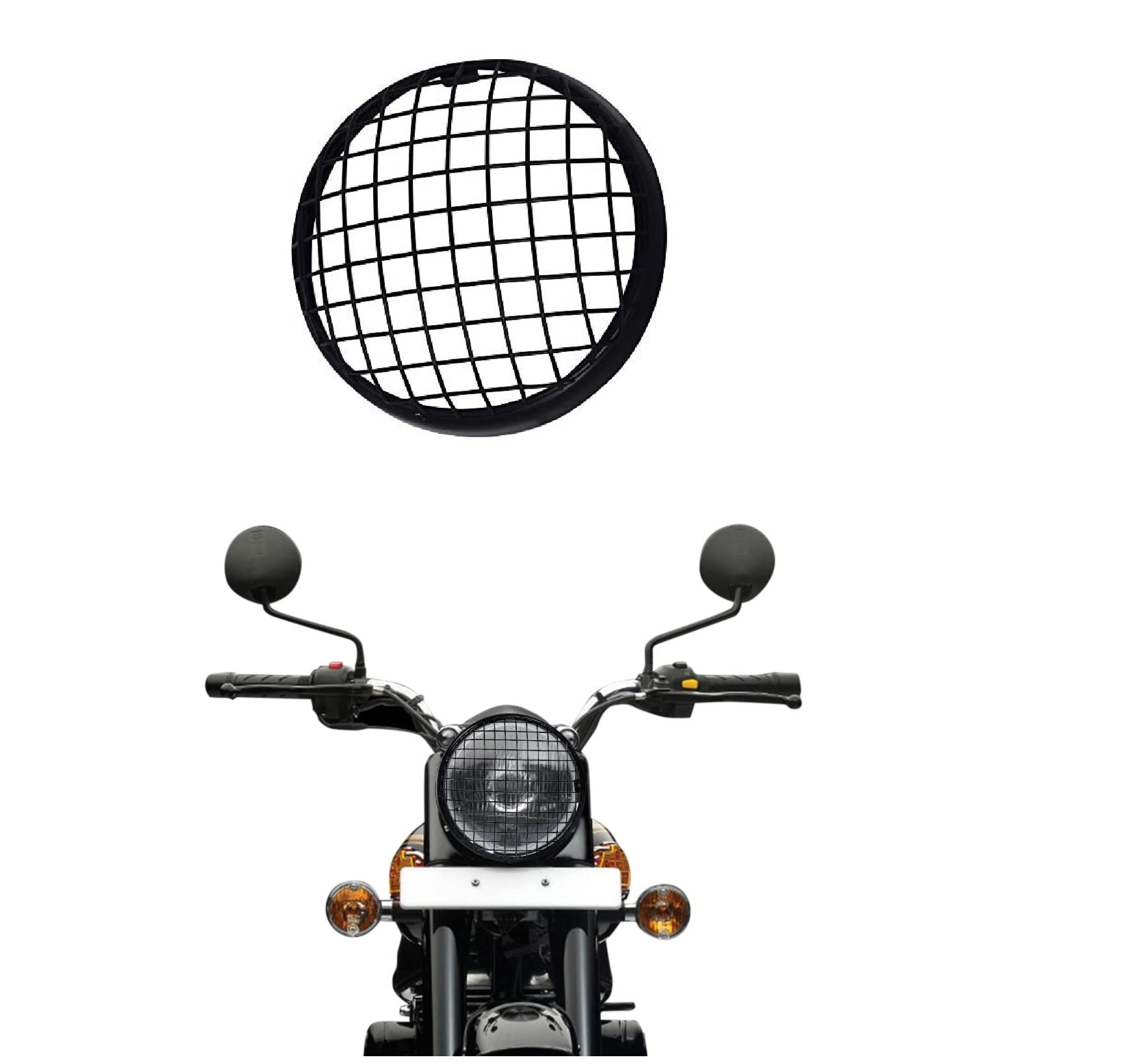 Gate 7 Headlight Jalli Grill for Bullet Classic 350/500 CC, Classic Chrome, Electra 350/500 and Standard 350/500 CC - Black, Pack of 1-image-26