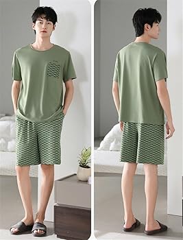 Amazon | [ジュタオピン] メンズ パジャマ ルームウェア 夏服 部屋着