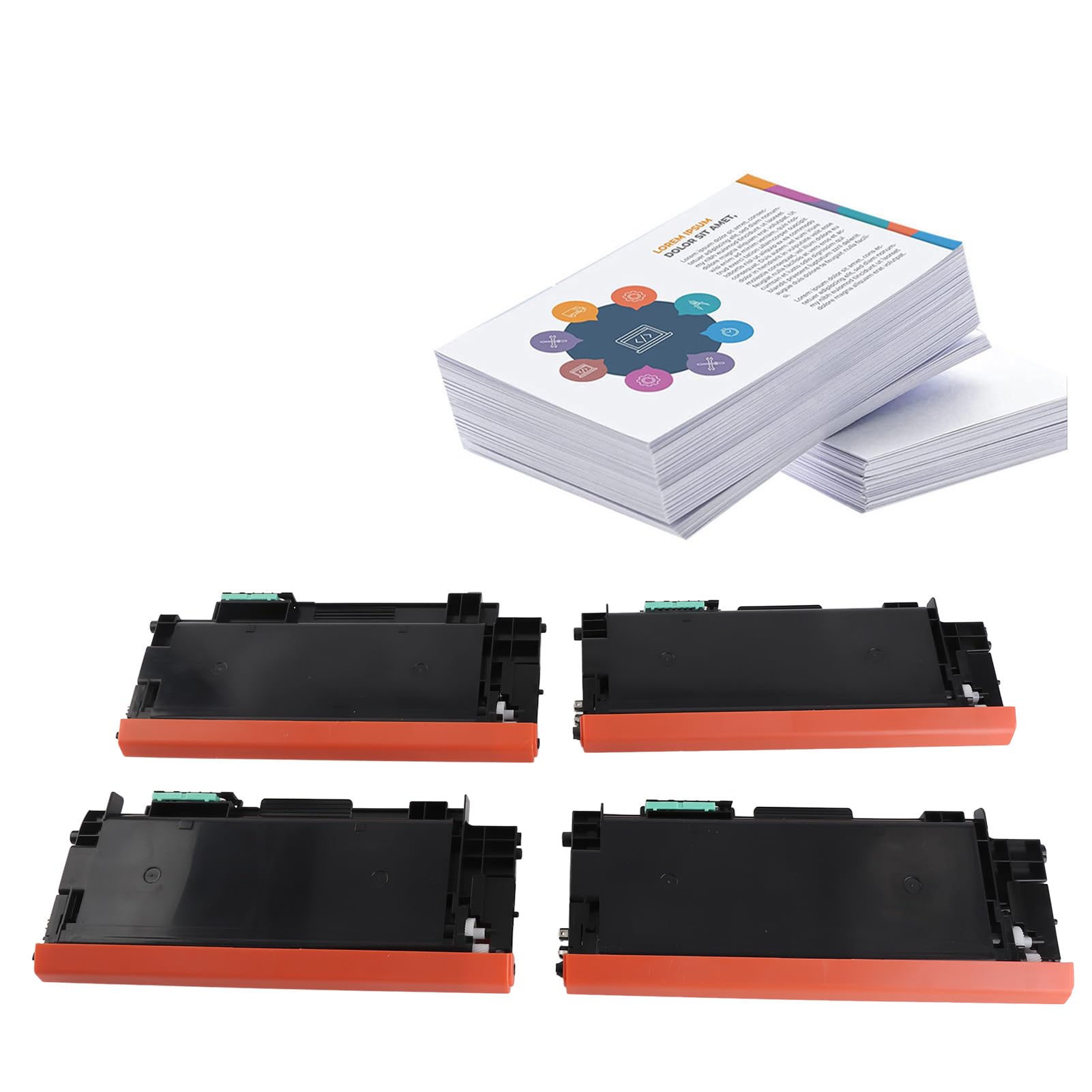 Jeffergarden Zestaw Tonerów Kolorowych ABS Zamienniki Kaset z Tonerem 4