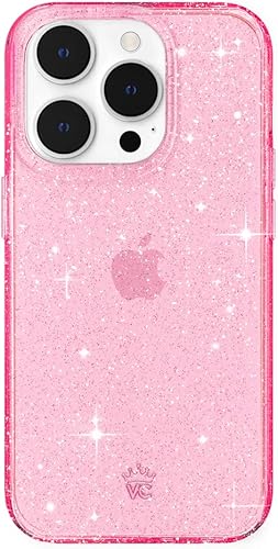 Miniatura 39 de VELVET CAVIAR Funda para iPhone 14, probada en caídas de 10 pies, purpurina transparente Bratz Bratz Pack Glitter,Café,Nebulosa