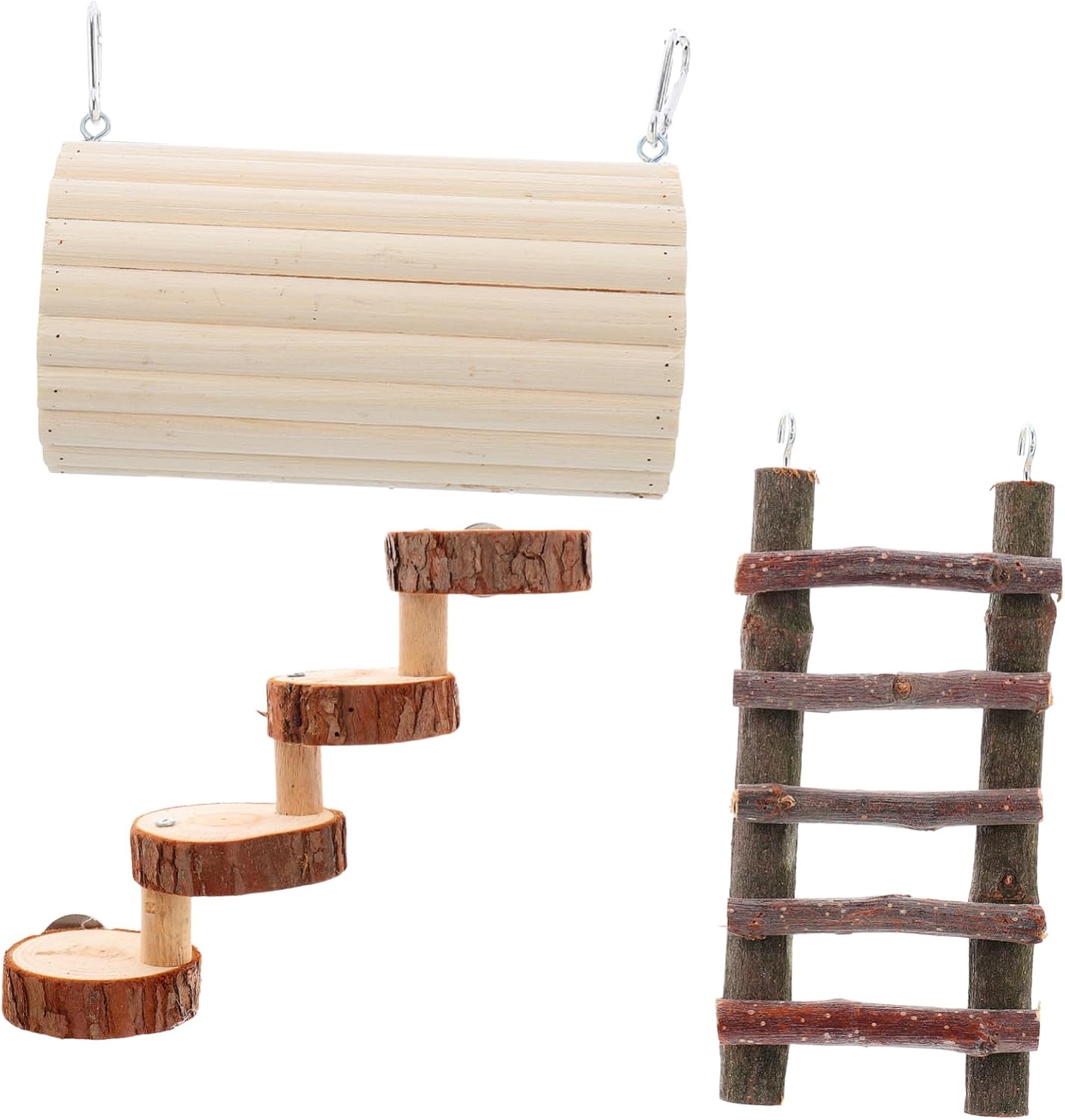 BESPORTBLE 3pcs Hamster Toy Set Hideout Tunnel Trunk for Pets Easy to Install for Squirrels Guinea Pigs and Dwarf Hamsters Fun Activity and Sharpening Toy