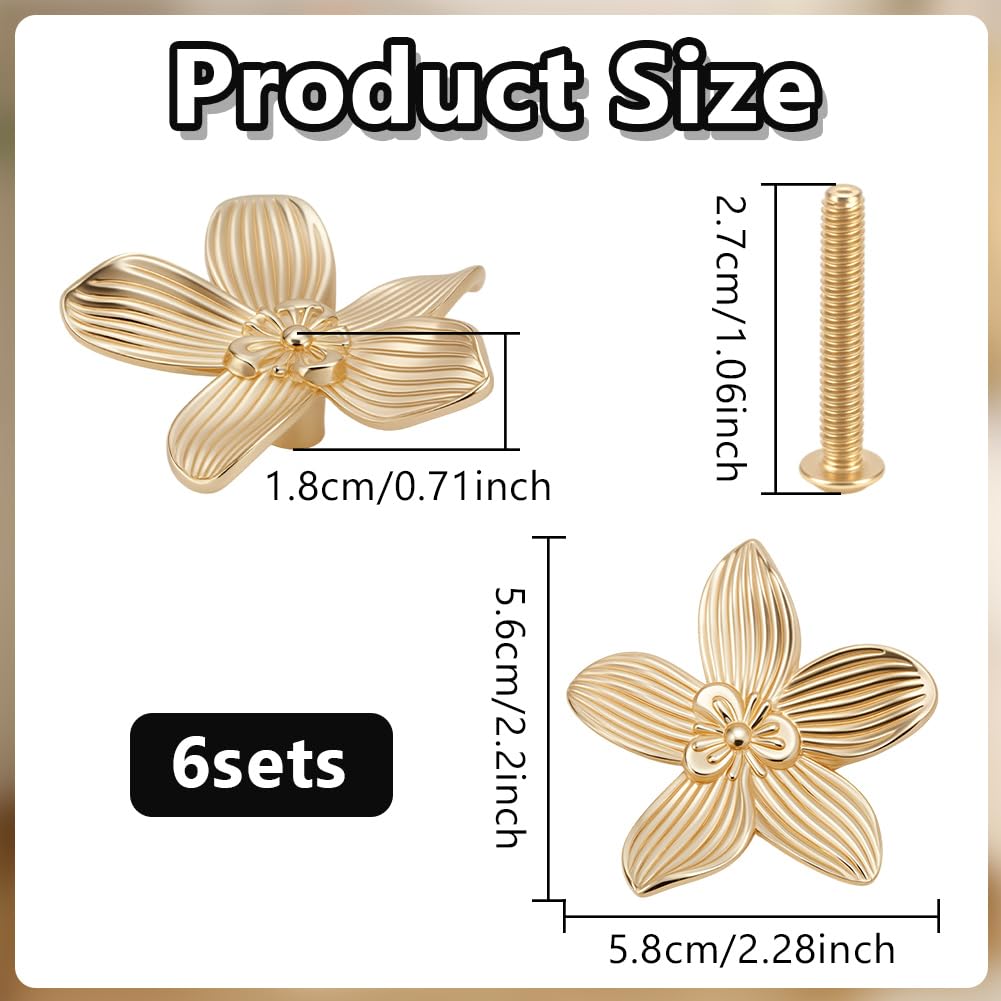 GOMAKERER 6 Sets Cabinet Knobs - Image 2